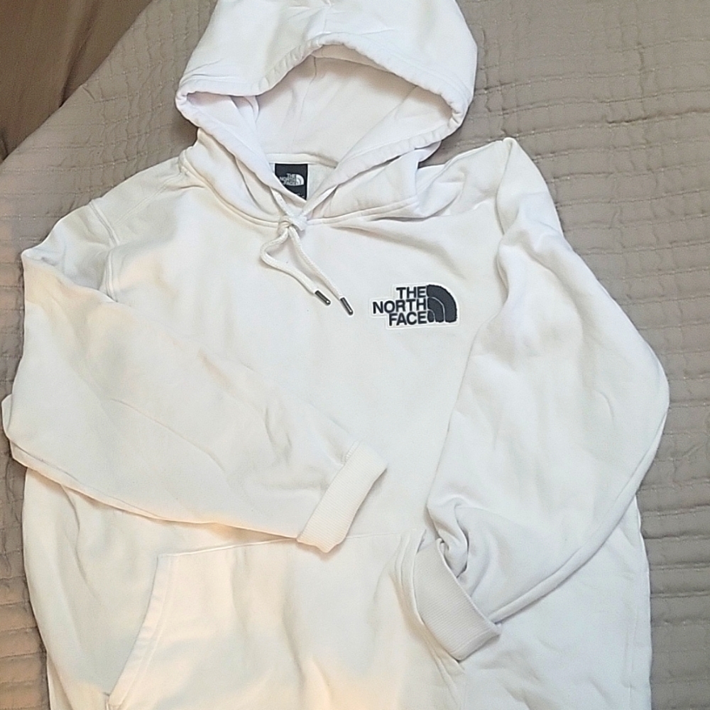 Women's North face hoodie white size xl